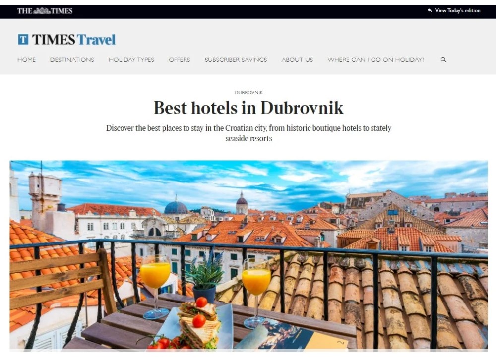 HRVATSKA I DUBROVNIK U BRITANSKOM THE TIMESU