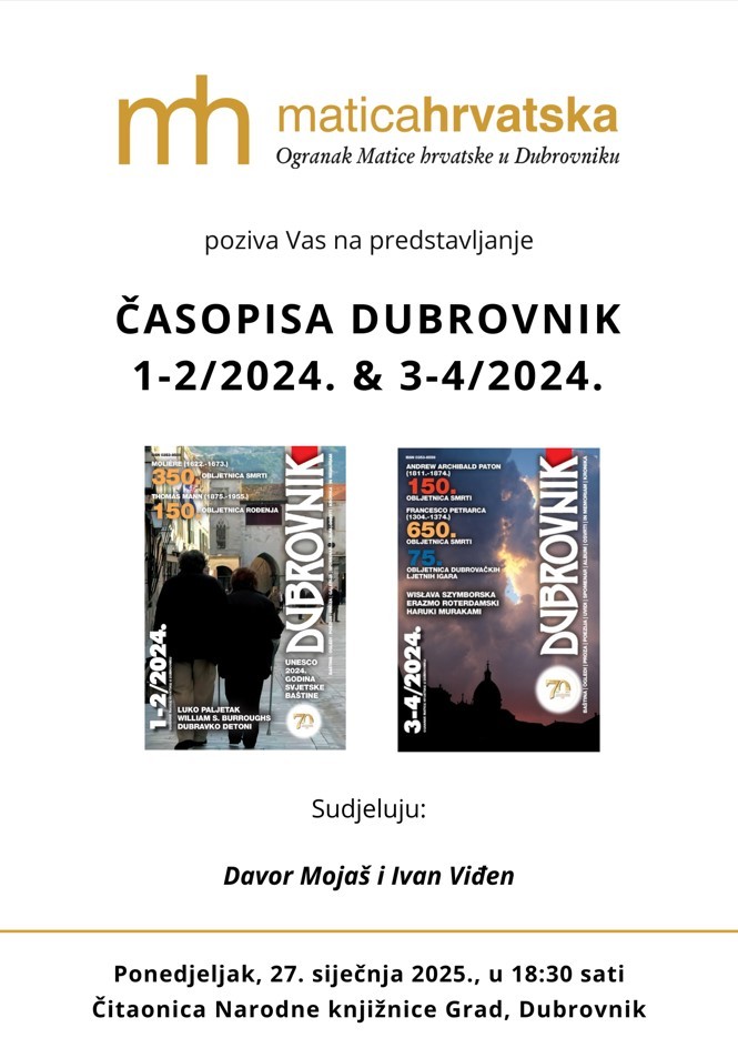 Predstavljanje časopisa Dubrovnik