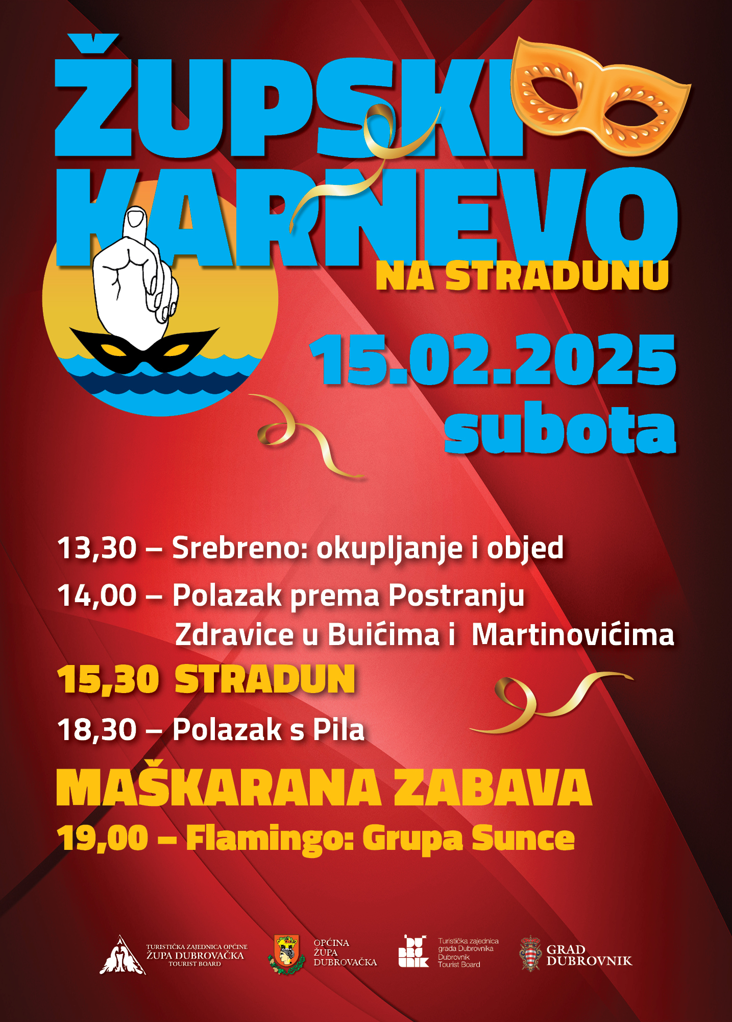 Župski karnevo na Stradunu kao uvod u karnevalska događanja
