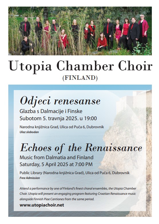 Echoes of the Renaissance - najava koncerta Utopia Chamber Choir