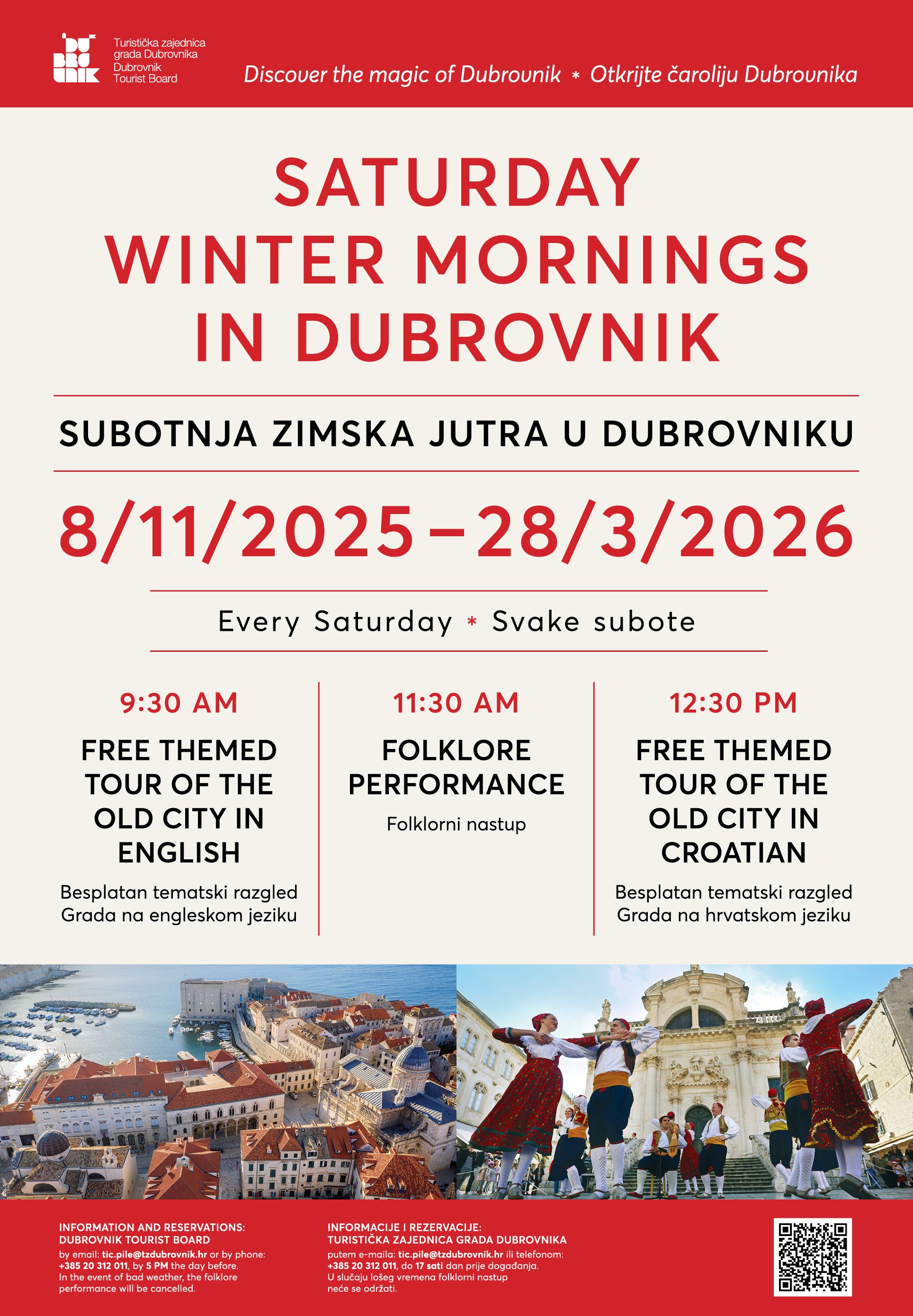 Subotnja zimska jutra u Dubrovniku
