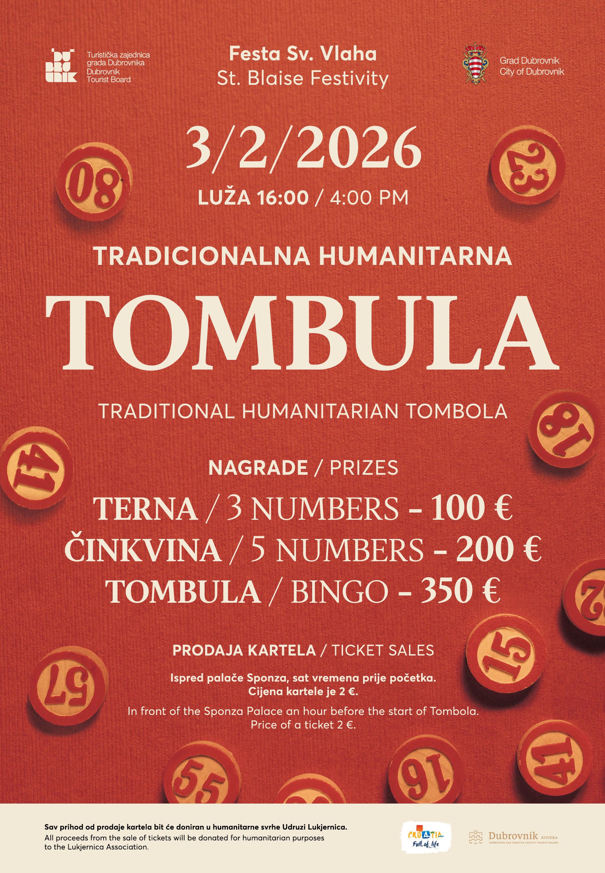 Tradicionalna tombula za Festu sv.Vlaha