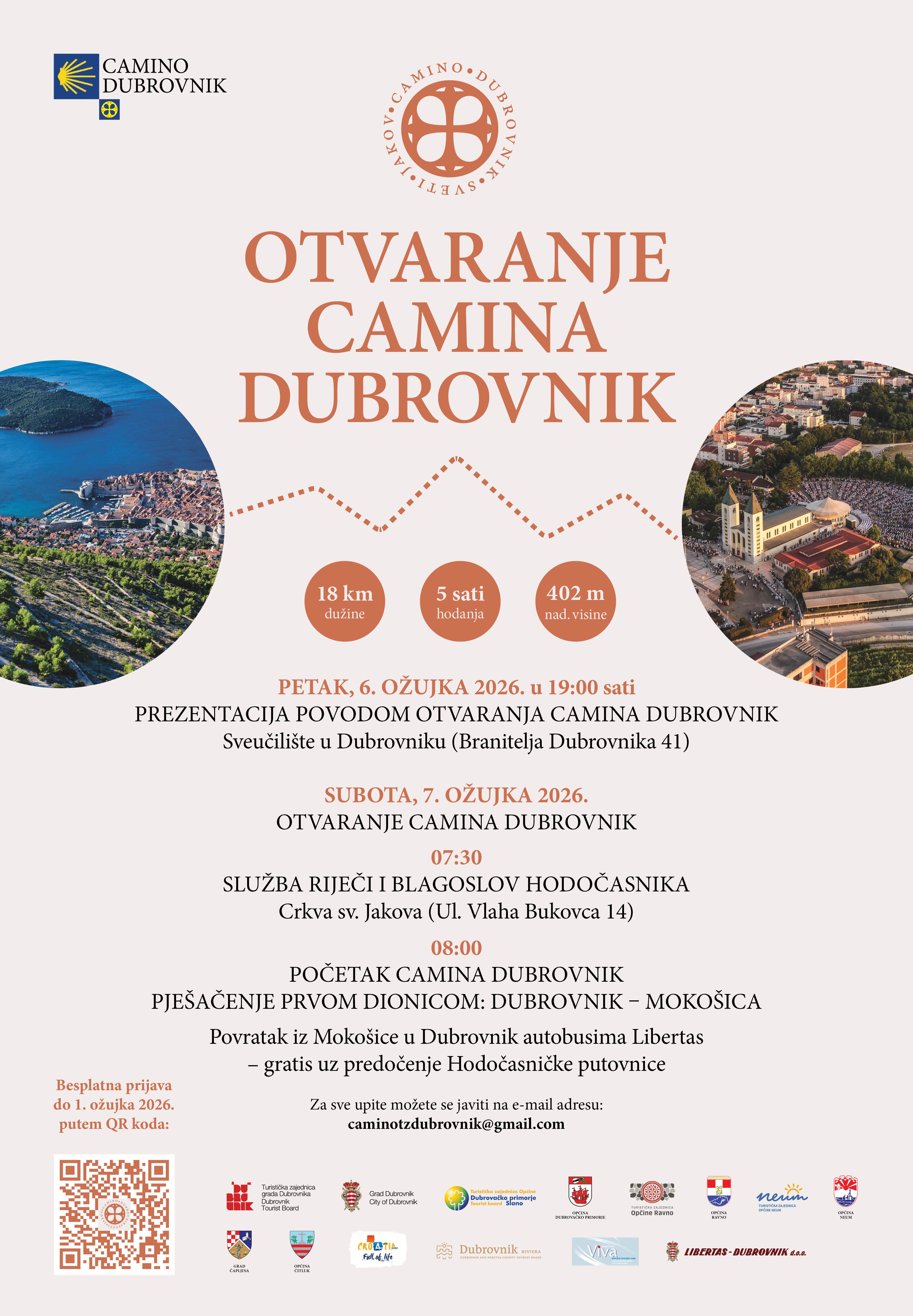 Otvara se Camino Dubrovnik