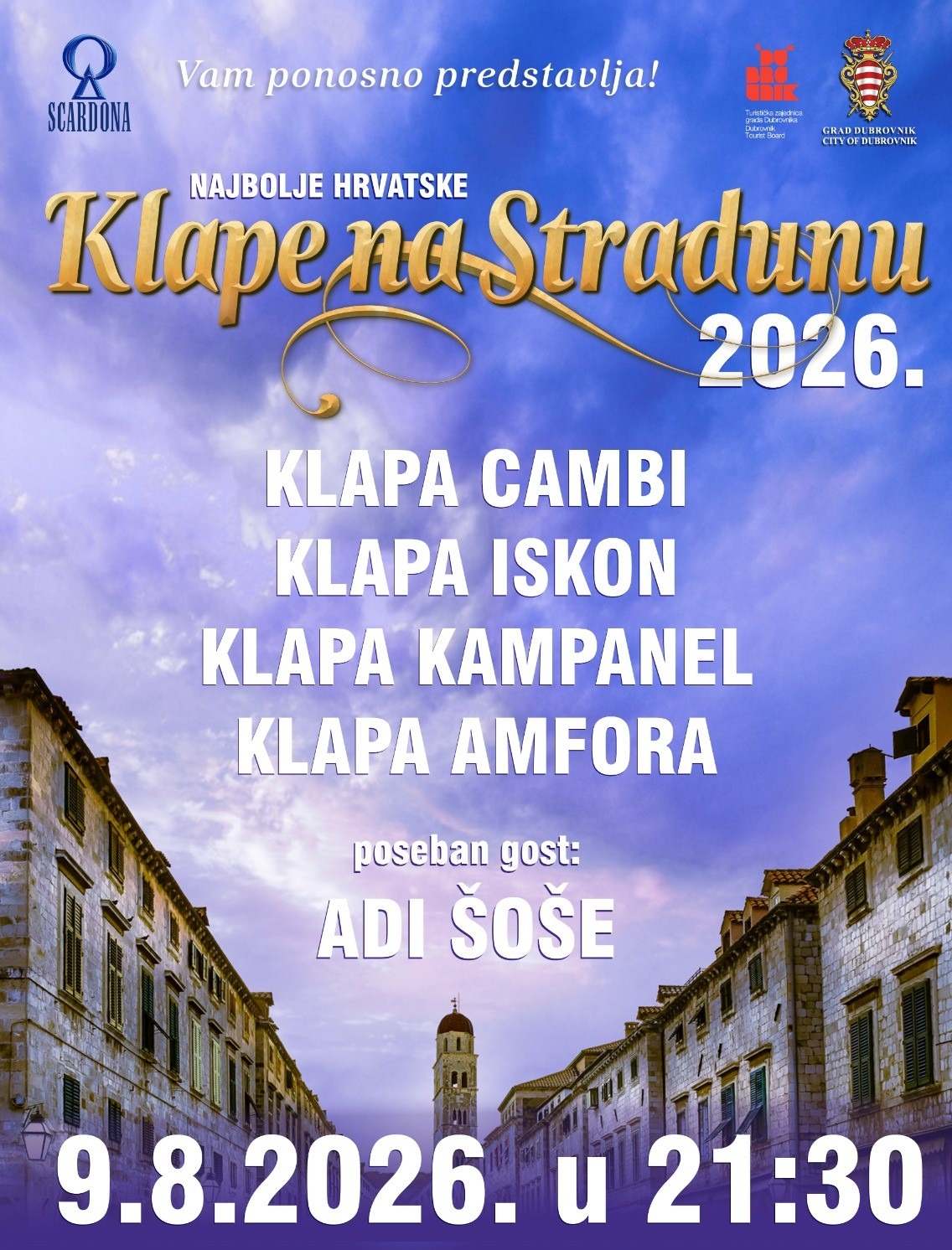 Najbolje klape tradicionalno se vraćaju zapjevati na dubrovački Stradun, a ove godine dovode i posebnog gosta