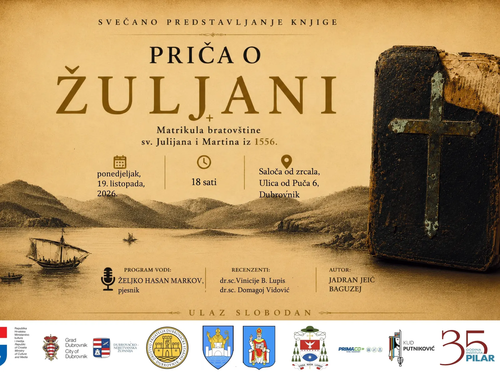 MHK: Predstavljanje knjige „Priča o Žuljani“ Jadrana Jeića Baguzeja